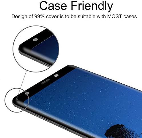 AMZSUKER [2 Pack] Galaxy Note 9 מגן מסך פרטיות, זכוכית מזג אנטי-מרגשת פרימיום [ידידותי למקרה] [אנטי-סקרץ '] מגן מסך קשיחות